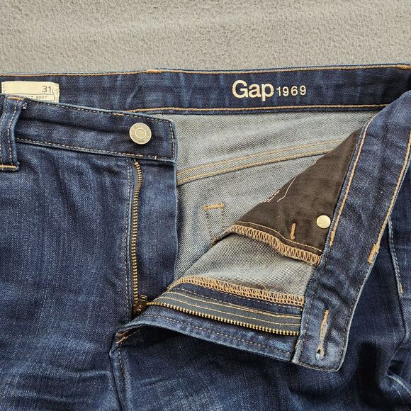 Gap 1969 Women 31L Dark Wash Mid Rise New Perfect Boot Jeans - Picture 5 of 14